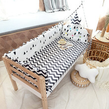 优贝仕婴儿床床围栏宝宝全棉床品拼接床围软包婴童纯棉防撞围挡布可拆洗 150*70-床靠+长床围+短床围+床单 其它