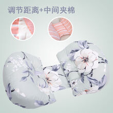 出口孕妇枕头护腰侧睡U型睡觉托腹抱枕孕妇用品 调节距离+腰部加厚夹棉：那年花开
