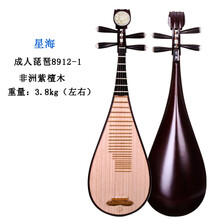 北京星海琵琶乐器 8912-2 花梨红木抛光琵琶 演奏考级琵琶乐器品质定制款 星海琵琶8912-1