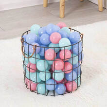 海洋球无味家用婴儿可啃咬宝宝室内加厚塑料玩具彩色波波球池 5.5CM经典马卡龙色50个