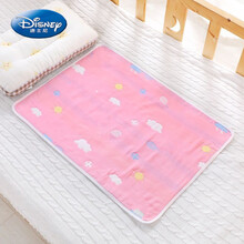 迪士尼/Disney婴儿隔尿垫防水可洗姨妈垫夏季新生儿纯棉纱布床垫四季生理垫透气 粉佩奇 30*40厘米4条混搭