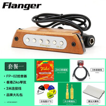 弗兰格（flanger） 实木型拾音器 原声民谣木吉他音孔拾音器 实木型免开孔无需电池 FP-02拾音器+送3米链接线