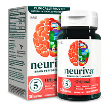 Schiff旭福 Neuriva脑动力胶囊补脑提高记忆力学生成人 磷脂酰丝氨酸不含DHA健脑益智增强改善注意力美国进口