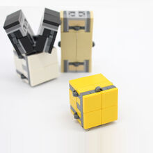 无限魔方 兼容积木无限魔方小颗粒解压神器拼装发泄骰子指尖发呆玩具 2个魔方随机颜色