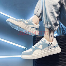 男鞋男士休闲鞋子男运动鞋春夏季潮鞋靴增高鞋男生帆布鞋韩版潮流板鞋男网面网鞋莆田老爹鞋迷彩鞋 MD-718蓝色 41