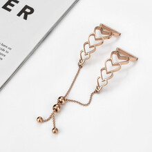 炫戴适用华为gt2pro表带gt2荣耀Magic手表GSpro表链保时捷心型时尚金属watch替换带 玫瑰金 22mm心形表带