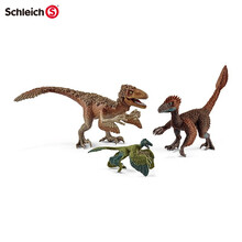 思乐schleich迷你恐龙模型侏罗纪仿真动物儿童玩具认知摆件收藏 伶盗龙套装42347