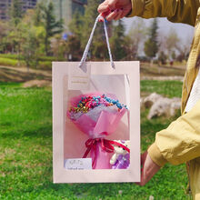 轻奢芊阙超大束满天星干花花束松女生闺蜜母情人节毕业生日礼物礼盒表白 C12七彩混搭满天星精装花束礼盒 LED彩等+贺卡