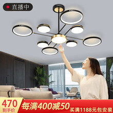 华冠之光 吊灯客厅灯LED餐厅吊灯现代简约创意餐桌灯时尚个性大气饭厅LED灯具套餐可升智能小米精 9头-120*(30-60CM可调)-116W 单色白光