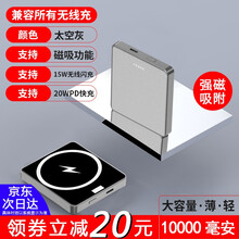 依源玖 磁吸充电宝10000毫安magsafe苹果12无线快充背夹15W迷你PD20W超薄移动电源 旗舰版【太空灰】15W无线充+20W有线充