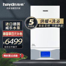 壁挂炉天然气家用锅炉海顿智能变频燃气壁挂炉天然气家用采暖锅洗浴取暖两用 变频恒温静音节能20KW/板换(80-120㎡)