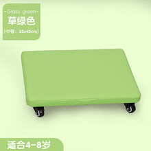 软包大滑板感统训练  统滑板车幼儿园训练器材儿童大滑板家用平衡车玩具早教教具 中号草绿色4-8岁