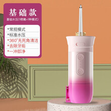 冲牙器电动便携式正畸牙齿结石水牙线家用口腔冲洗器洗牙器 乾越 樱花粉 基础水压（1个喷头 1种模式）