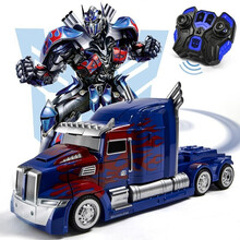 变形·金刚玩具擎天柱大黄蜂遥控车声控感应汽车人模型男孩玩具六一儿童节礼物 擎天柱