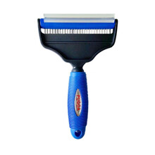 petlimit猫梳子梳毛刷宠物撸猫神器用品去浮毛狗狗毛清理器底绒梳掉毛金毛 深蓝L刀片宽10cm建议大型犬