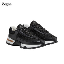 杰尼亚(Zegna)  2020春夏款 Couture 系列 男士CLAUDIO小牛皮运动鞋黑色 LHSSP-A4256X-NER-6 40码