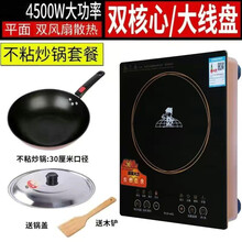 电磁炉商用双风扇4500W爆炒大功率触摸屏小霸聚力 4500W十炒锅十菜勺