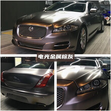 火狐狸 汽车改色膜全车膜电光金属改色膜全国包施工 战斗灰樱花粉黑武士改装哑光车身贴膜整车衣保护膜 电光金属棕灰 【单材料】1米x1.52米