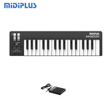 MiDiPLUS AKM320 25 37键移动便携迷你小打击垫电音编曲 MIDI键盘品质定制款 AKM320+踏板