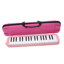 口风琴37键学生课堂初学者练习孔声口风琴演奏乐器送吹管琴包 37键-F-37粉色