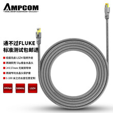 安普康/AMPCOM5G超六类S/FTP≥0.57mm 单股LZSH无氧铜网络跳线灰色15米AM2C6A015GY