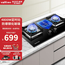 华帝 百得（BEST） 4.8KW大火力定时灶 一级能效 家用钢化玻璃燃气灶 煤气灶双灶QE60 天然气(12T)