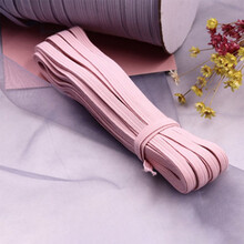 车达人 彩色松紧带袖领口扁牛筋绳宽6mm 长10米（粉色）（企业客户采购，个人账户勿拍）