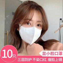 3d立体口罩一次性三层女神时尚显脸小夏薄款白色防晒个性网红透气 【3D时尚白10只】 修脸显瘦不沾口红