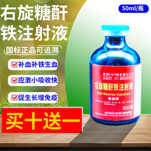 兽药右旋糖酐铁注射液兽用仔猪补铁补血羔羊幼畜猫狗宠物生血素针牲血旺缺铁贫血 50ml/瓶