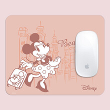 迪士尼（Disney）鼠标垫男女卡通ins风可爱小号笔记本游戏电竞电脑学生办公个性创意日系加厚滑鼠垫 【简约标配版】DM01-旅行米奇