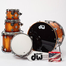 DW 收藏家系列 特殊木材 TOASTED ALMOND TO NATURAL BURST DW美产Collector's架子鼓 特殊木材爵士鼓5鼓套鼓