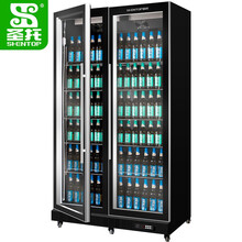 圣托（Shentop）冷藏展示柜商用啤酒柜 水果保鲜柜超市冰箱 便利店冰柜双门风冷饮料柜 STLS-PG2