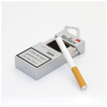 时尚随身烟灰缸密封便携式口袋烟灰缸迷你烟缸日本创意收纳盒 QD-101烟盒抽拉式 银万宝带扣