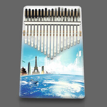 17音彩色kalimba手拨琴拇指琴五指便携式手指钢琴 直板彩色ZA405