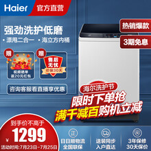 海尔（Haier）10公斤/kg全自动家用宿舍大容量自编程洗脱一体波轮洗衣机 简单操作 下排水 EB100Z129