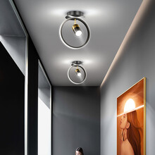 VVS美学灯 现代简约阳台灯射灯吸顶过道灯入户走廊网红创意玄关衣帽间灯具灯饰 圆形 直径25*13cm单色白光