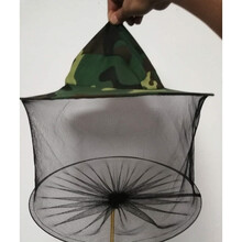 双钢丝迷彩蜂帽透气防蜂帽防蚊帽钓鱼帽蜜蜂帽养蜂帽子