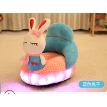 卡通小沙发儿童女孩懒人公主迷你座椅大号可爱动物凳布艺可拆洗 发光小兔48首 儿歌＋6个故事