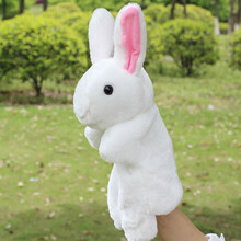 手指套玩偶 幼儿园十二生肖手偶玩具 动物手套手玩偶手指玩偶卡通毛绒娃娃 小白兔