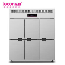 乐创（lecon）商用六门厨房冰箱冷藏立式冷冻冰柜保鲜柜大容量不锈钢双温 六门冰柜 全冷藏直冷款LC-LG601