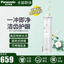 松下（Panasonic）冲牙器 电动家用洗牙仪洗牙器便携牙齿冲洗器水牙线高压喷射水流冲牙器 EW-DJ40-W405