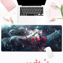 镇魂歌 鼠标垫超大号女生卡通动漫游戏周边二次元可爱加厚锁边网吧键盘垫笔记本个性定制订制办公电脑桌垫 通灵巫女 400x900x5mm