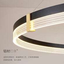 可颖 客厅吊灯简约现代led灯具创意个性北欧轻奢圆形餐厅卧室灯设计师吊灯 客户定制