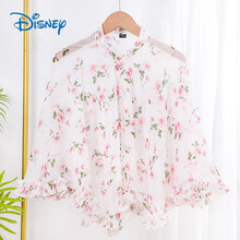 【洋气外披】迪士尼专柜特惠儿童披肩斗篷夏季薄款冰丝女宝宝防1晒衣披风外出婴儿小童外套遮阳 雏菊白 115cm