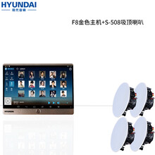 现代（HYUNDAI）F8智能家居家庭背景音乐主机系统套装 家庭影院音响组合 嵌入式吸顶喇叭一拖四