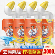 威猛先生（Mr Muscle）洁厕液洁厕灵宝 马桶清洁剂 除污渍污垢剂尿垢清香型卫生间除臭强力去污 洁厕大瓶装750g*4瓶