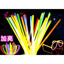 荧光棒100支七彩夜发光手环一次性儿童玩具演唱会晚会道具银光棒 6色混搭/500支(手环接头)
