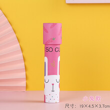 万花筒多棱镜六一儿童节礼物玩具科学实验幼儿园学生全班奖品 粉红-小兔款-大号