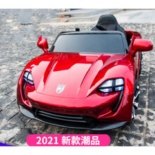 迪士尼儿童电动车四轮汽车玩具车可坐人玩具男女孩网红摇控车宝宝童车 【锂电瓶】保时白色+遥控+自驾