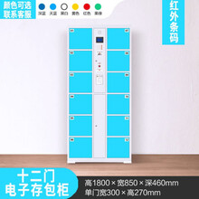 钢虎超市电子存包柜商场红外扫码自助寄存柜人脸识别微信智能储物 12门红外条码